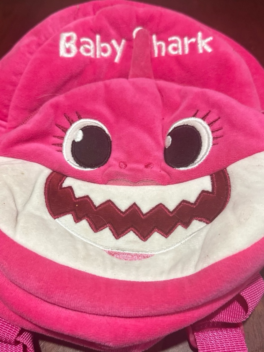 Pink Kids Plush Backpack BABY SHARK